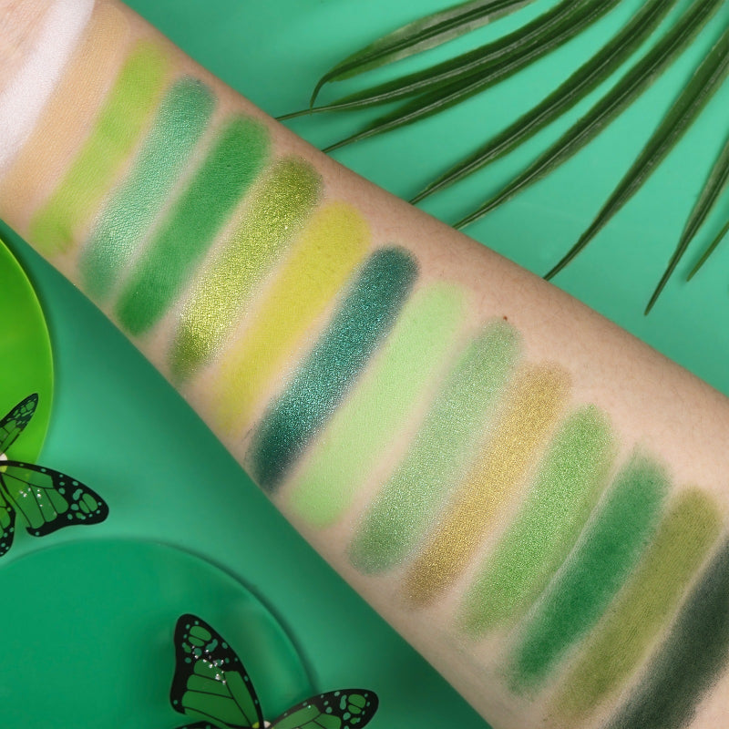 UCANBE 15 Colors Eyeshadow Palette Green Forest 10.8g