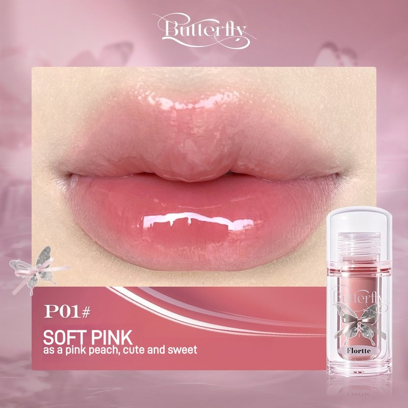 Flortte Twin Butterfly Series Lip Serum Twin P 1.9g