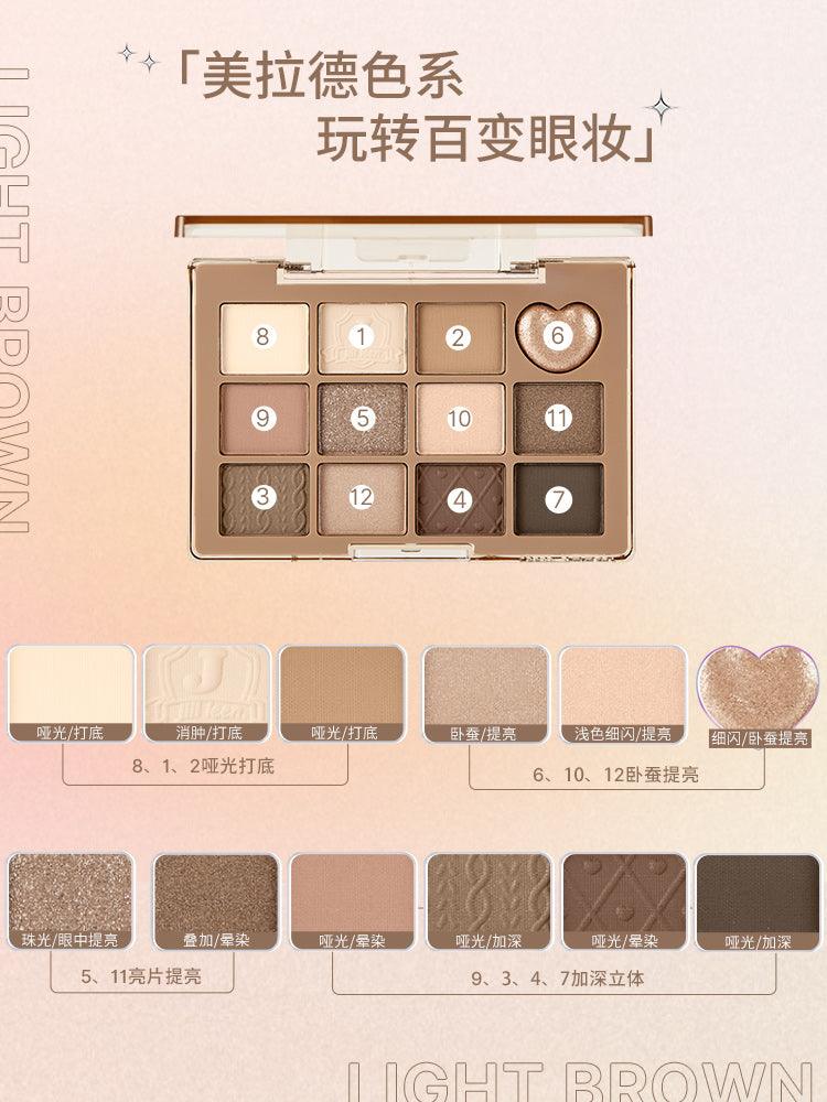JILL LEEN Pretty 12 Colors Eyeshadow Palette 7.2g