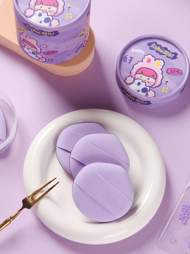 LISHU Chips 桶装 Rubycell 化妆粉扑 紫罗兰色