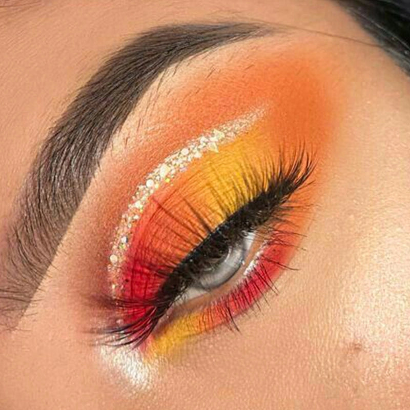 UCANBE 15 Colors Eyeshadow Palette Sunset Orange 10.8g