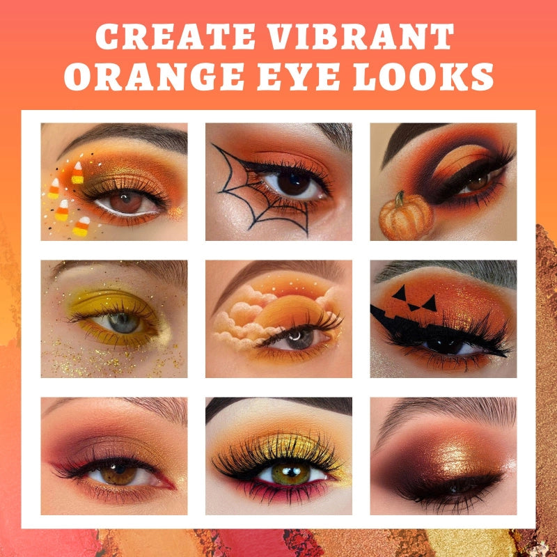 UCANBE 15 Colors Eyeshadow Palette Sunset Orange 10.8g